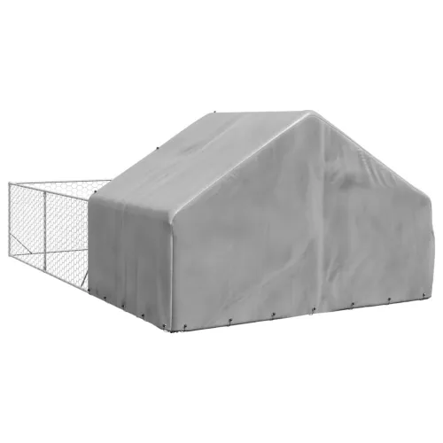 Vanjska kućica za pse sa stazom 6x3x1,9 m pocinčani čelik - 6 x 3 x 1.9 m Cijena