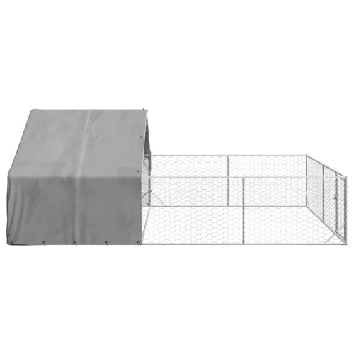 Vanjska kućica za pse sa stazom 6x3x1,9 m pocinčani čelik - 6 x 3 x 1.9 m Cijena