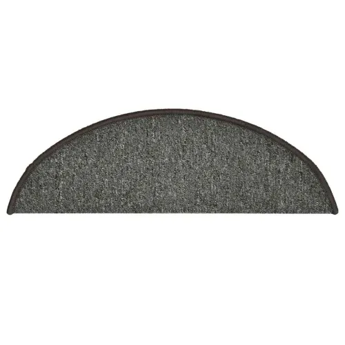 Prostirke za stepenice 30 kom 56x17x3 cm sive i crne poluokrugle - Siva i crna 56 x 17 x 3 cm 30 Cijena