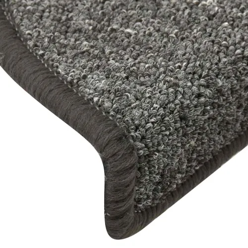 Prostirke za stepenice 30 kom 56x17x3 cm sive i crne poluokrugle - Siva i crna 56 x 17 x 3 cm 30 Cijena