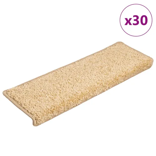 Prostirke za stepenice 30 kom 65x21x4 cm krem pravokutni rub - Krema 30 Cijena