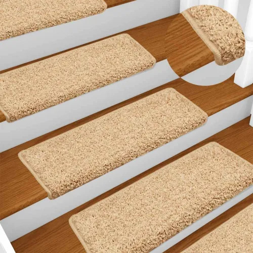 Prostirke za stepenice 30 kom 65x21x4 cm krem pravokutni rub - Krema 30 Cijena