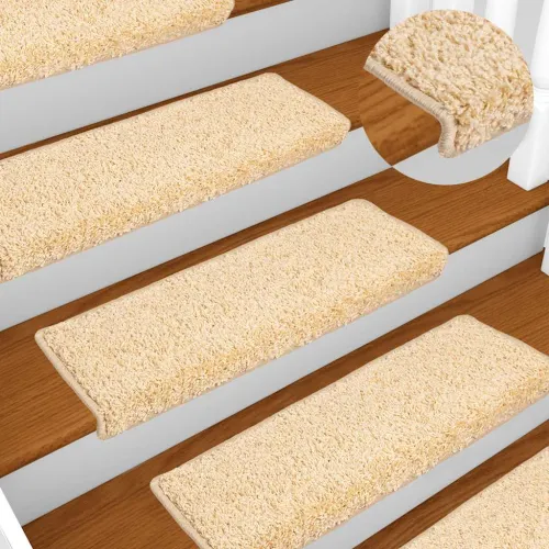 Prostirke za stepenice 20 kom 65x21x4 cm krem pravokutni rub - Krema 20 Cijena