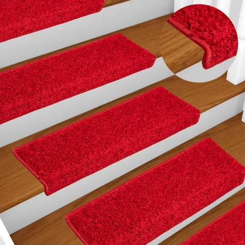 Prostirke za stepenice 20 kom 65x21x4 cm crvene pravokutne rubove - Crvena 65 x 21 x 4 cm 20 Cijena