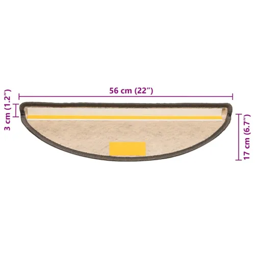 Ljepljivi tepisi za stepenice 30 kom 56x17x3 cm sivi/bež - Siva i bež 56 x 17 x 3 cm 30 Cijena