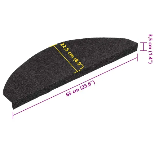 Ljepljivi tepisi za stepenice 20 kom crni 65x22,5x3,5 cm - Crna 65 x 22.5 x 3.5 cm 20 Cijena