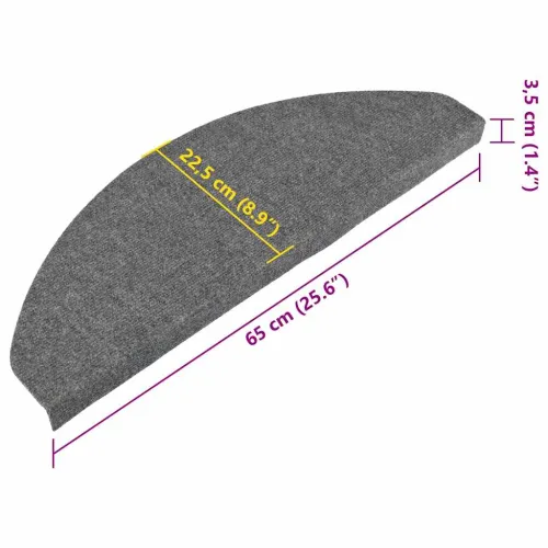 Ljepljivi tepisi za stepenice 30 kom sivi 65x22,5x3,5 cm - Siva 65 x 22.5 x 3.5 cm 30 Cijena