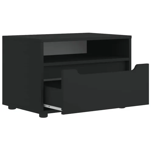TV ormarić VISNES crni 60x40x38 cm izrađeno drvo - Crna 1 Cijena