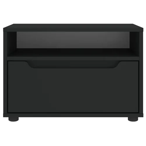 TV ormarić VISNES crni 60x40x38 cm izrađeno drvo - Crna 1 Cijena