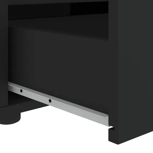 TV ormarić VISNES crni 60x40x38 cm izrađeno drvo - Crna 1 Cijena