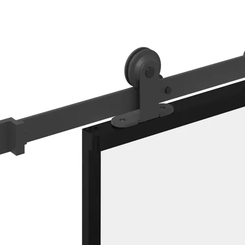 Klizna vrata s priborom 90 x 205 cm od ESG stakla i aluminija - 90 x 205 cm (213.5 cm) 2 vodoravne šipke Cijena