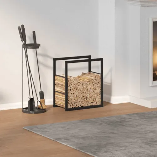 Stalak za drva crni 55x30x61 cm čelik - 55 x 30 x 61 cm Cijena