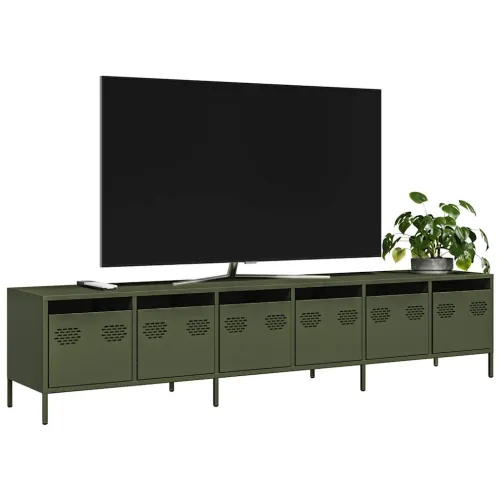 TV ormarić maslinastozeleni 202x39x43,5 cm čelični - Maslinovo zelena 202 cm Cijena