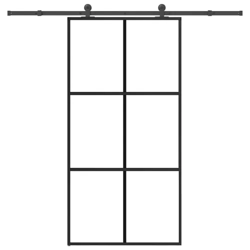 Klizna vrata s okovom 102x205 cm ESG staklo i aluminij - 102 x 205 cm (213.5 cm) 1 Rešetke 3 x 2 Cijena