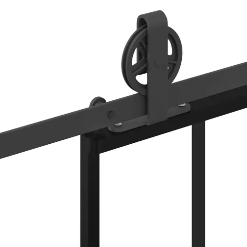 Klizna vrata s priborom 90 x 205 cm od ESG stakla i aluminija - 90 x 205 cm (213.5 cm) Rešetke 6 x 4 Cijena