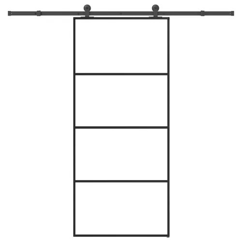 Klizna vrata s priborom 90 x 205 cm od ESG stakla i aluminija - Transparentan 90 x 205 cm (152.5 cm) Cijena
