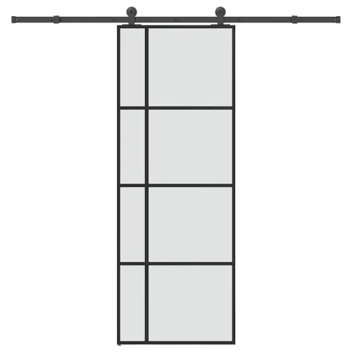 Klizna vrata s priborom 76 x 205 cm od ESG stakla i aluminija - 76 x 205 cm (213.5 cm) matt Cijena