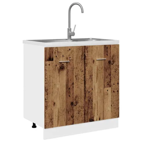Ormarić za sudoper “Lyon” Staro drvo 80x46x81,5 cm Konstruirano drvo - Staro drvo 1 1 x donji ormarić (2 vrata) 80 cm 1 Cijena