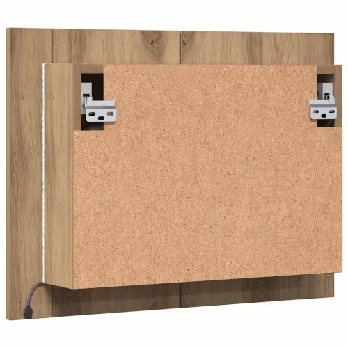 LED ormarić s ogledalom Artisan hrast 60x12x45 cm izrađeno drvo - Hrast artisan Cijena