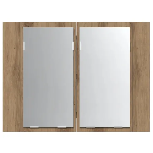 LED ormarić s ogledalom Artisan hrast 60x12x45 cm izrađeno drvo - Hrast artisan Cijena