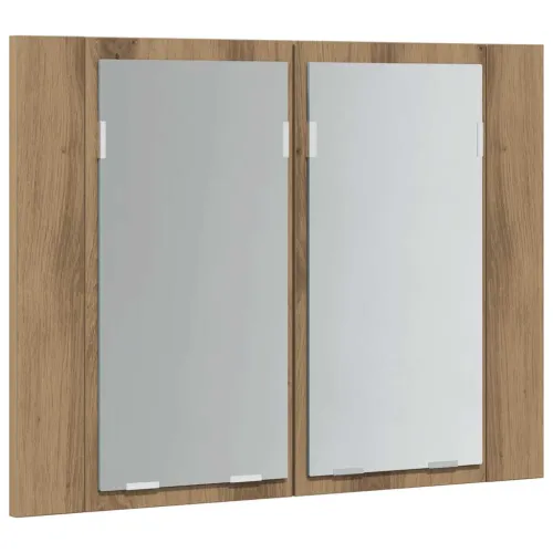 LED ormarić s ogledalom Artisan hrast 60x12x45 cm izrađeno drvo - Hrast artisan Cijena
