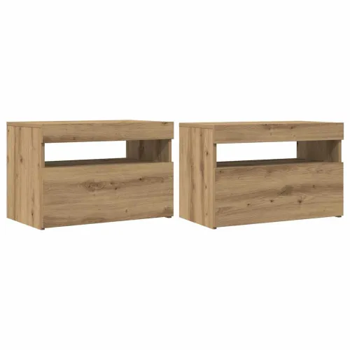 2-dijelni TV ormarić s LED svjetlima Umjetnički izrađen hrast - hrast artisan 2 60 cm Hrast artisan Cijena