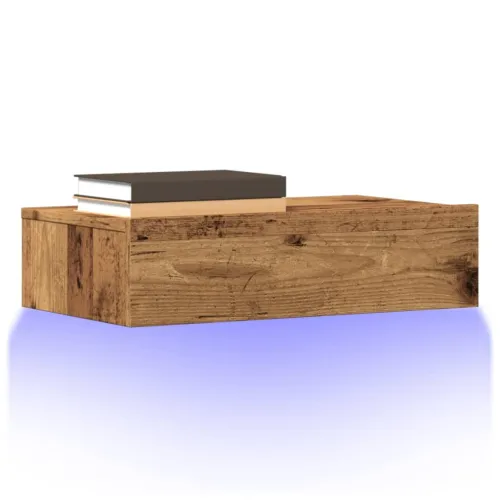 2-dijelni TV ormarić s LED svjetlima staro drvo 60x35x15,5 cm - Staro drvo 2 60 cm Staro drvo Cijena