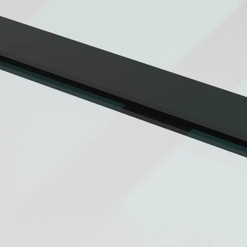 Klizna vrata s priborom 76 x 205 cm od ESG stakla i aluminija - 76 x 205 cm (213.5 cm) 2 vodoravne šipke Cijena