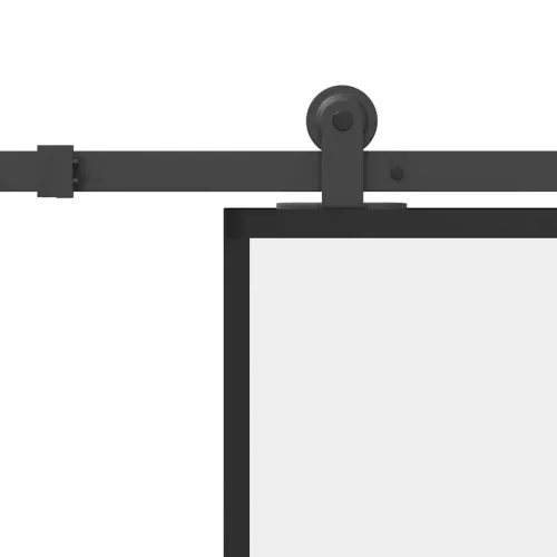 Klizna vrata s priborom 76 x 205 cm od ESG stakla i aluminija - 76 x 205 cm (213.5 cm) 2 vodoravne šipke Cijena