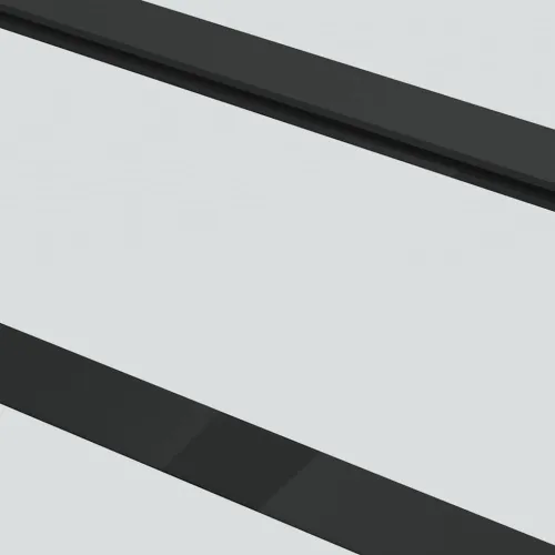 Klizna vrata s priborom 76 x 205 cm od ESG stakla i aluminija - 76 x 205 cm (152.5 cm) 5 vodoravnih šipki Cijena
