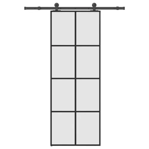 Klizna vrata s priborom 76 x 205 cm od ESG stakla i aluminija - 76 x 205 cm (152.5 cm) matt Cijena