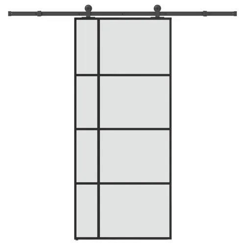 Klizna vrata s priborom 90 x 205 cm od ESG stakla i aluminija - 90 x 205 cm (213.5 cm) matt Cijena