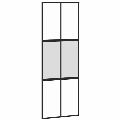Klizna vrata s priborom 76 x 205 cm kaljeno staklo i aluminij - 76 x 205 cm (213.5 cm) matt and transparent matt and transparent Cijena