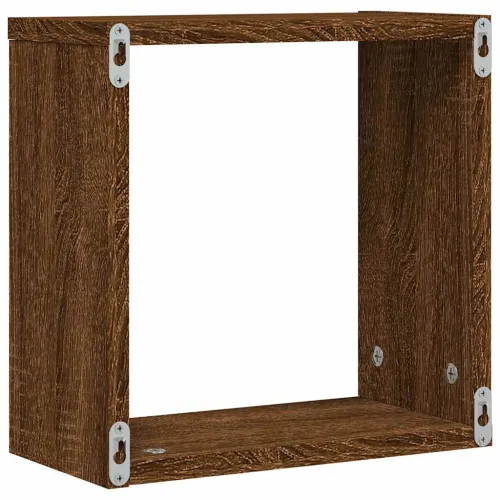 Zidne kockaste police 4 kom smeđi hrast 30x15x30 cm - Smeđi hrast 30 x 15 x 30 cm 4 Cijena