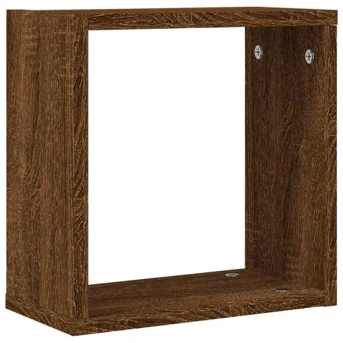 Zidne kockaste police 4 kom smeđi hrast 30x15x30 cm - Smeđi hrast 30 x 15 x 30 cm 4 Cijena