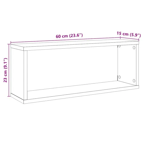 Zidne kockaste police 2 kom Artisan hrast 60x15x23 cm - Hrast artisan 60 x 15 x 23 cm 2 Cijena