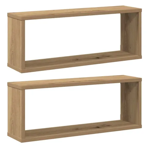 Zidne kockaste police 2 kom Artisan hrast 60x15x23 cm - Hrast artisan 60 x 15 x 23 cm 2 Cijena