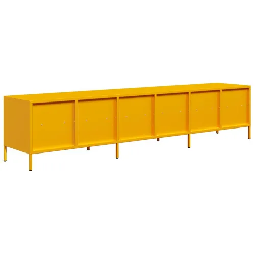 TV ormarić senf žuta 202x39x43,5 cm hladno valjani čelik - Žuta boja senfa 202 cm Cijena