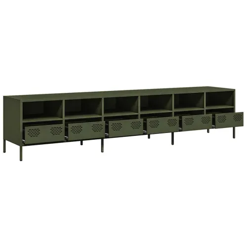 TV ormarić maslinastozeleni 202x39x43,5 cm čelični - Maslinovo zelena 1 202 cm Cijena