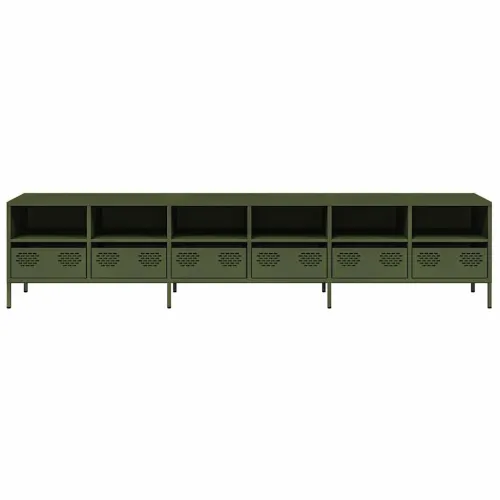 TV ormarić maslinastozeleni 202x39x43,5 cm čelični - Maslinovo zelena 1 202 cm Cijena