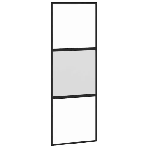 Klizna vrata s priborom 76 x 205 cm kaljeno staklo i aluminij - 76 x 205 cm (152.5 cm) matt and transparent matt and transparent Cijena