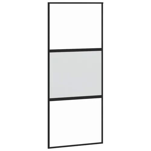 Klizna vrata s priborom 90 x 205 cm kaljeno staklo i aluminij - 90 x 205 cm (213.5 cm) matt and transparent matt and transparent Cijena