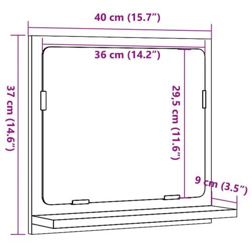 Kupaonski ormarić s ogledalom Artisan hrast 40x11x37 cm - hrast artisan 40 x 11 x 37 cm 1 Cijena