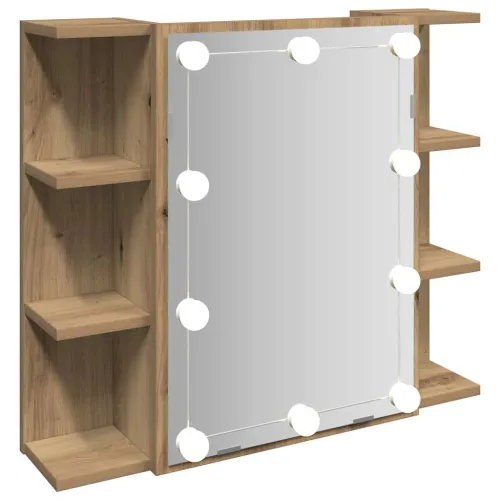 Ormar s ogledalom i LED-om Artisan hrast 70x16,5x60 cm - Hrast artisan Cijena