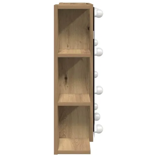 Ormar s ogledalom i LED-om Artisan hrast 70x16,5x60 cm - Hrast artisan Cijena