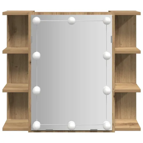 Ormar s ogledalom i LED-om Artisan hrast 70x16,5x60 cm - Hrast artisan Cijena