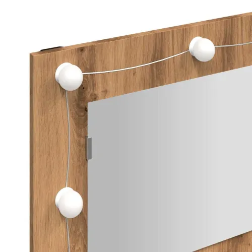 Ormarić s ogledalom i LED zaslonom Artisan hrast 90x31,5x62 cm - Hrast artisan Cijena