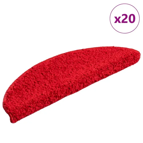 Prostirke za stepenice 20 kom 56x17x3 cm crvene poluokrugle - Crvena 56 x 17 x 3 cm 20 Cijena