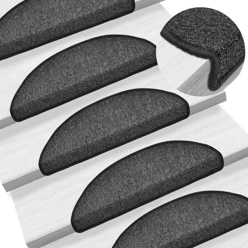 Prostirke za stepenice 20 kom 56x17x3 cm antracit poluokrugle - Antracit 56 x 17 x 3 cm 20 Antracit Cijena