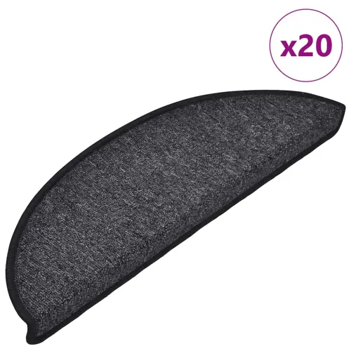 Prostirke za stepenice 20 kom 56x17x3 cm antracit poluokrugle - Antracit 56 x 17 x 3 cm 20 Antracit Cijena